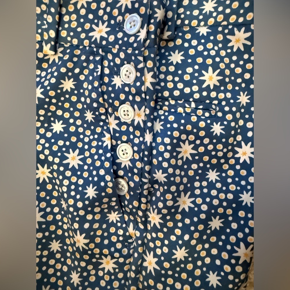 Polo Ralph Lauren Starburst-Motif Satin Wide-Leg Pant Size 2 Excellent Condition - Picture 4 of 9